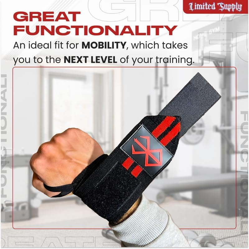 Crown Anime Wrist Wraps Lifting Straps 24" for Men and Women - 1 Pair Each, Gym Accessories Support Weightlifting, and Improve Workout - Image 3